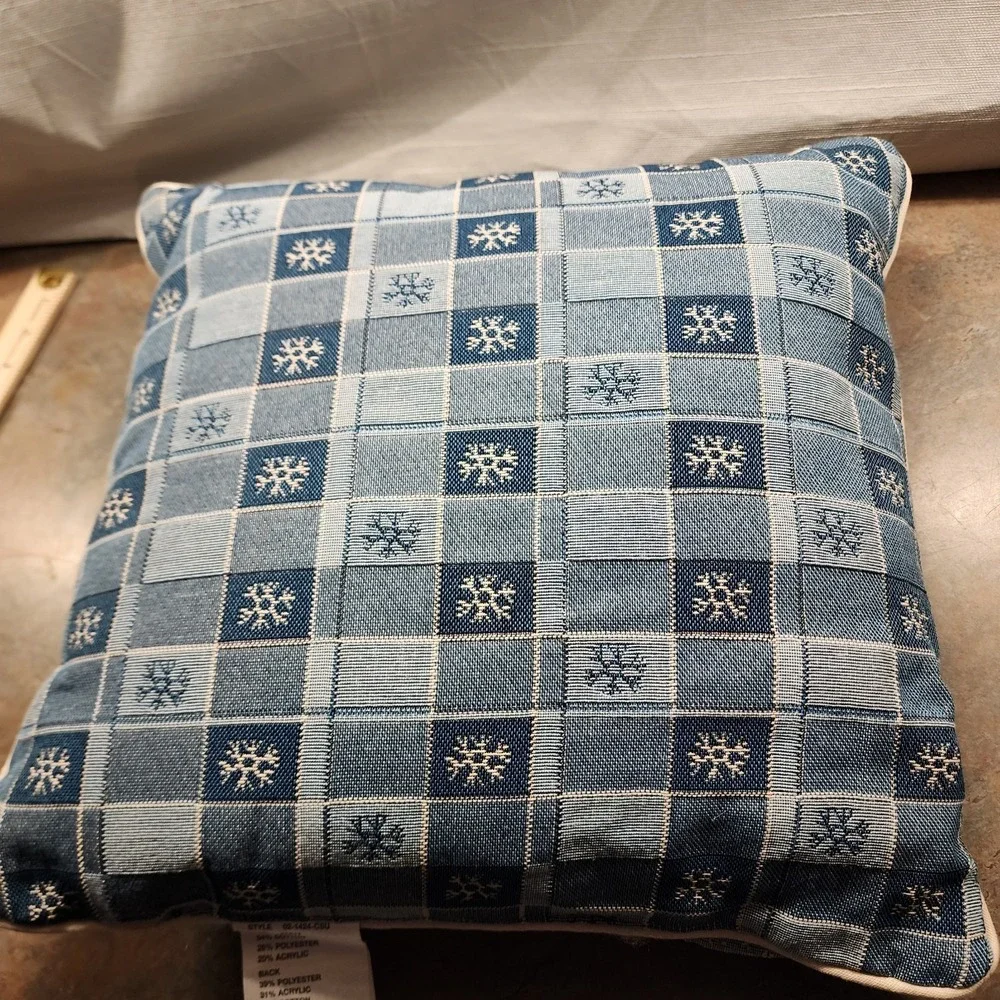 Tapestry Pillow Snowman Blue Snowmen 16